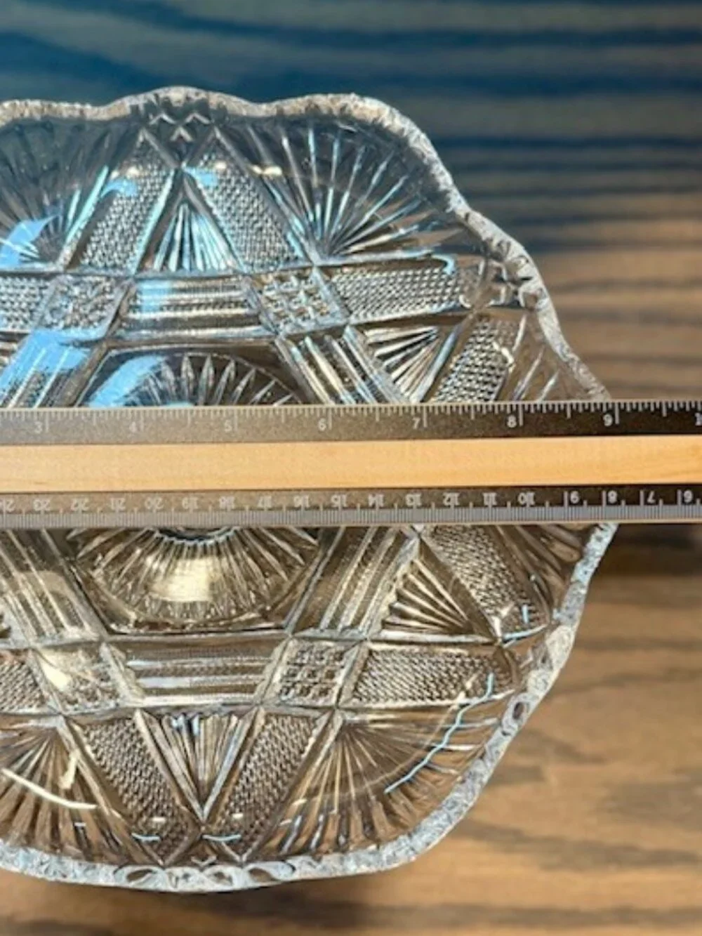 Antique Earl American Pattern Glass Pedestal Cake Stand